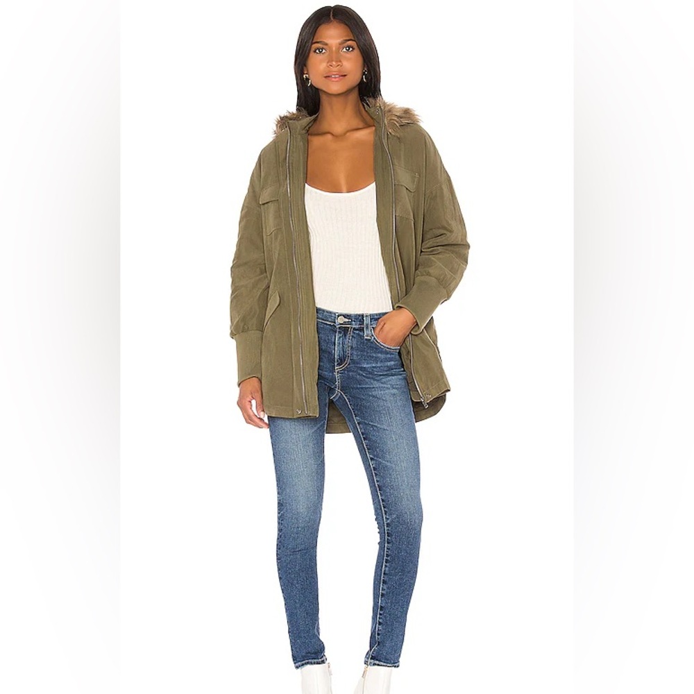 Jack by BB Dakota Call of the Wild Faux Fur Hood Jacket Size XS Oversized - Picture 2 of 6